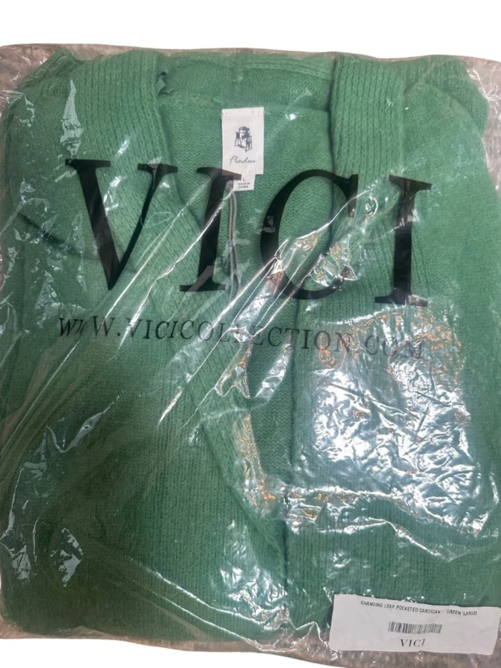 NEW Vici CHANGING LEAF POCKETED CARDIGAN - GREEN (LARGE)